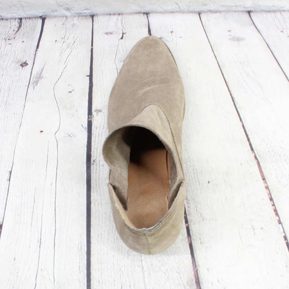 Lucky Brand Tan Suede Pull on Ankle Boots Shoes Size 10 M - Picture 6 of 9